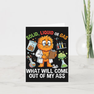 Carte Chat Drôle Solide Liquide Ou Gaz Physique Science