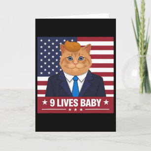 Carte Chat Drôle Trump 9 Vies Par Drôle Vote Pour Trump