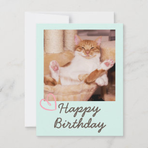 Carte Chat drôle vintage et joyeux anniversaire