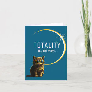 Carte Chat Éclipse Solaire Totale 2024 Totalité Drôle Ch