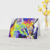 Carte Chat électrique (Fleur jaune)