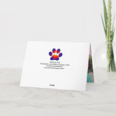 CARTE CHAT ÉLÉGANT AVEC GRAND CASQUETTE DIVA, ROSES ROSE (Dos)