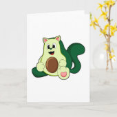 Carte Chat en Avocat (Fleur jaune)