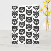 Carte Chat en colère (Fleur jaune)