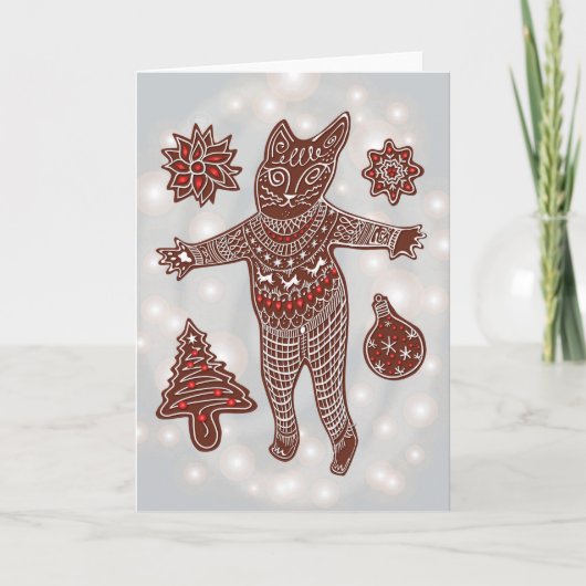 Carte Chat en pain d'épices & biscuits, 2025 (Devant)