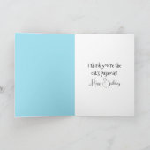 Carte Chat en pyjama pour anniversaire (Intérieur)