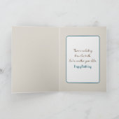 Carte Chat en rideau Humour d'anniversaire (Intérieur)