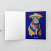 Carte Chat espagnol drôle/anniversaire de Kitty (Intérieur)