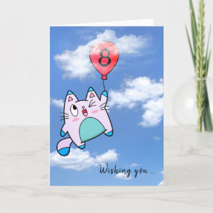 Carte Chat et Ballotte 8e anniversaire