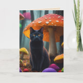 Carte chat et champignons (Devant)