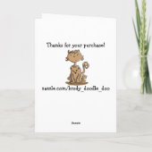 Carte Chat et chatons de maman de Purrfect (Dos)