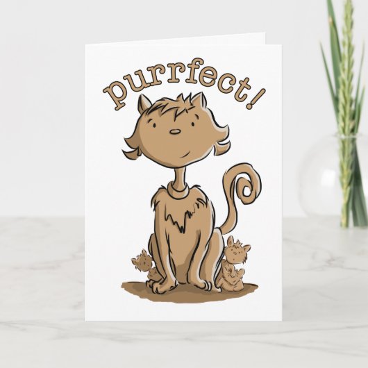 Carte Chat et chatons de maman de Purrfect (Devant)