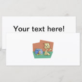 Carte Chat et cuvette de poisson (Devant / Derrière)