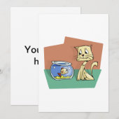 Carte Chat et cuvette de poisson (Devant / Derrière)