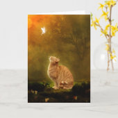 Carte Chat et fée (Fleur jaune)