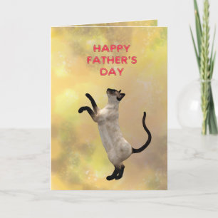 Carte Chat et Fête des pères siamois