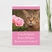 Carte Chat et Rose Cancer du sein (Devant)