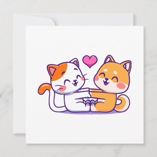 Carte Chat et Shiba Inu (Devant)