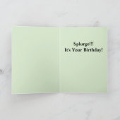 Carte Chat Et Un Sandwich Au Thon Anniversaire (Intérieur)