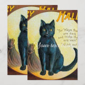 Carte Chat Falln Joyeux Halloween (Devant / Derrière)