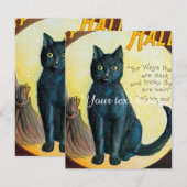 Carte Chat Falln Joyeux Halloween (Devant / Derrière)