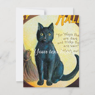 Carte Chat Falln Joyeux Halloween