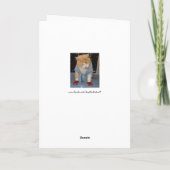 Carte Chat Funny personnalisable en peignoir Se tirer bi (Dos)