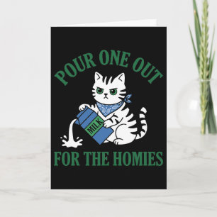 Carte Chat Gangster Verse Un Verre Pour Les Potes Drôle