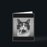 Carte Chat graphique drôle adulte fumeur drôle<br><div class="desc">Chat graphique drôle adulte fumeur drôle</div>