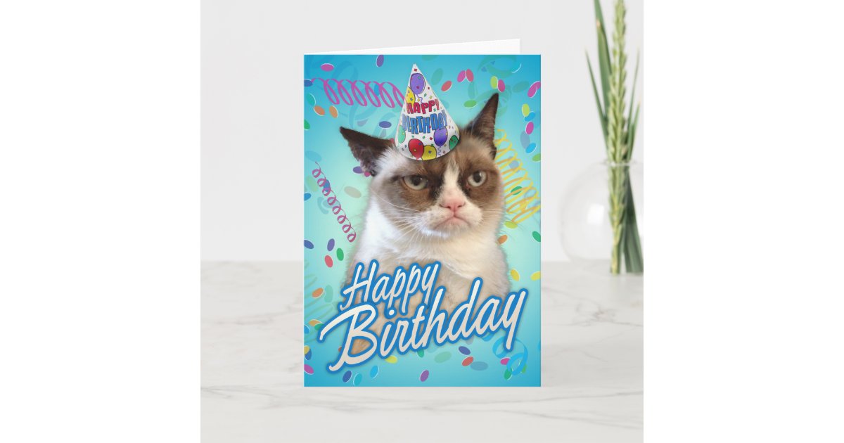 Carte Chat Grincheux De Joyeux Anniversaire Zazzle Be