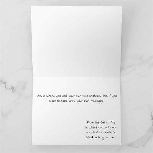 Carte Chat gris fête des pères (Intérieur)