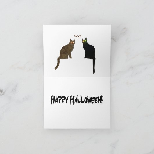 Carte Chat Halloween (Intérieur)