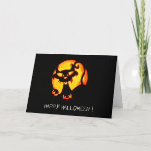 Carte chat halloween
