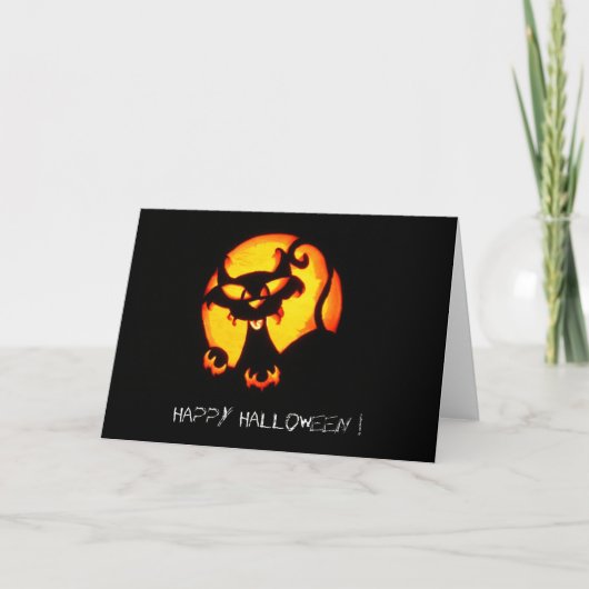 Carte chat halloween (Devant)