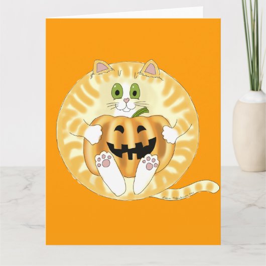 Carte Chat Halloween de babiole (Devant)
