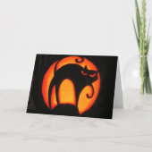 Carte Chat Halloween effrayant (Devant)