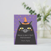 Carte Chat Halloween pour enfants (Debout devant)