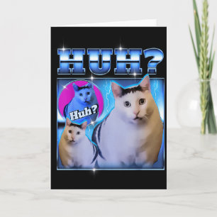 Carte Chat hein ? Chat drôle Mème Chat étrange Bootleg