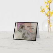 Carte Chat humoristique étant un CAT (Fleur jaune)