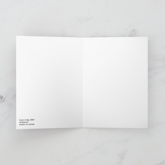 Carte Chat italien (Intérieur)