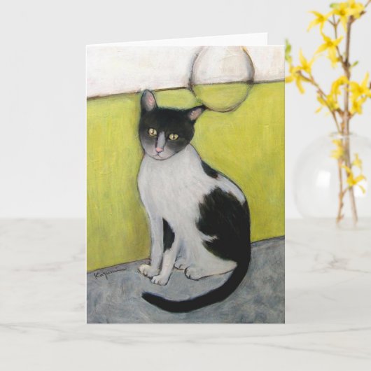 Carte Chat italien (Fleur jaune)