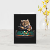 Carte Chat Jouer Pool Billard Cool Drôle Chats (Fleur jaune)