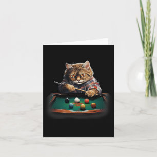 Carte Chat Jouer Pool Billard Cool Drôle Chats