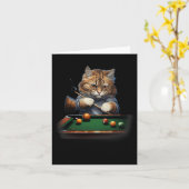 Carte Chat Jouer Pool Billard Cool Drôle Chats (Fleur jaune)