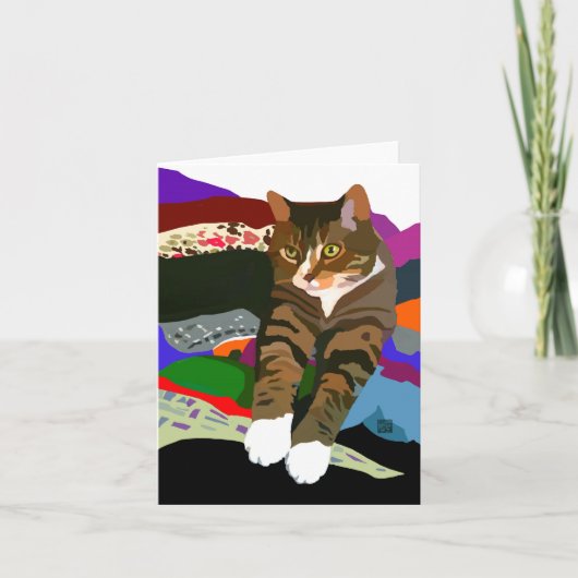 Carte chat "KNEADING TO FOURNIR LAUNDRY" (Devant)