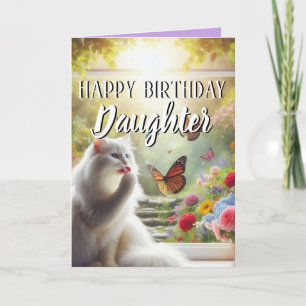 Carte Chat Lick Bonne Fille Anniversaire