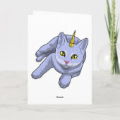 Carte Chat Licorne (Dos)