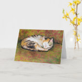 Carte Chat, Macke Card, août (Fleur jaune)