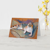 Carte Chat, Macke Card, août (Fleur jaune)
