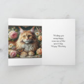Carte Chat Maine Coon élégant vintage (Intérieur)